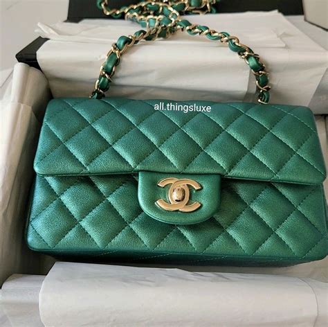 chanel mini rectangular iridescent